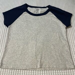 NWOT GAP Teen Blue and Gray Short Sleeve Tee